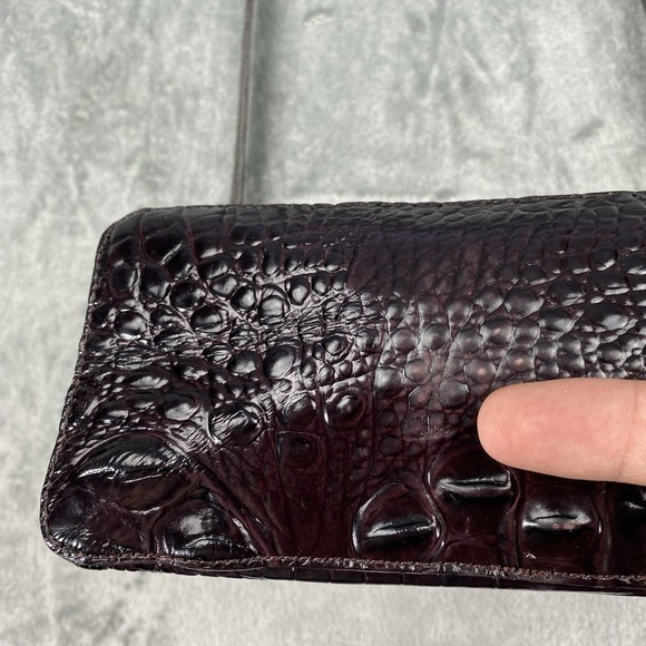 Brahmin Mini Duxbury Crossbody Purse Sterling Kapoor Croc Embossed Leather Luxe - Picture 8 of 16